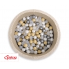Beige Bällebad aus Minkystoff mit Bällen 200st