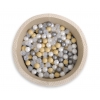 Beige Bällebad aus Minkystoff mit Bällen 200st