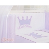 Beistellbett Babybett für Elternbett FABIO mit Matratze und Bettwäsche Set - Little Prince/Princess lila