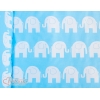 Beistellbett FABIO mit Matratze und Bettwäsche Set - Basic Elefanten blau