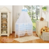 Beistellbett FABIO mit Matratze und Bettwäsche Set - Basic Elefanten blau