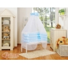 Beistellbett FABIO mit Matratze und Bettwäsche Set - Basic Elefanten blau