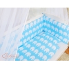Beistellbett FABIO mit Matratze und Bettwäsche Set - Basic Elefanten blau