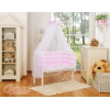 Beistellbett FABIO mit Matratze und Bettwäsche Set - Basic Elefanten rosa