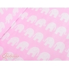 Beistellbett FABIO mit Matratze und Bettwäsche Set - Basic Elefanten rosa