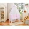 Beistellbett FABIO mit Matratze und Bettwäsche Set - Basic Elefanten rosa