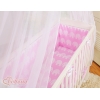 Beistellbett FABIO mit Matratze und Bettwäsche Set - Basic Elefanten rosa
