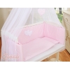 Rosa Bettwäsche Set mit Beistellbett Komplett für Mädchen