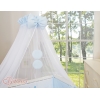 Beistellbett FABIO mit Matratze und Bettwäsche Set - Little Prince/Princess blau