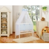 Beistellbett FABIO mit Matratze und Bettwäsche Set - Little Prince/Princess blau