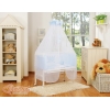 Beistellbett FABIO mit Matratze und Bettwäsche Set - Little Prince/Princess blau