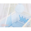 Beistellbett FABIO mit Matratze und Bettwäsche Set - Little Prince/Princess blau