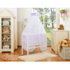 Beistellbett mit Matratze und Bettwäsche Set - Hängende Herzen lila