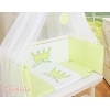 Beistellbett mit Matratze und Bettwäsche Set - Little Prince/Princess grün