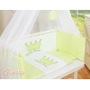 Beistellbett mit Matratze und Bettwäsche Set - Little Prince/Princess grün
