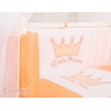 Beistellbett mit Matratze und Bettwäsche Set - Little Prince/Princess pfirsich