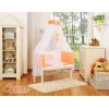 Beistellbett mit Matratze und Bettwäsche Set - Little Prince/Princess pfirsich