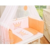 Beistellbett mit Matratze und Bettwäsche Set - Little Prince/Princess pfirsich
