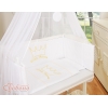 Beistellbett mit Matratze und Bettwäsche Set - Little Prince/Princess weiß