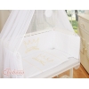 Beistellbett mit Matratze und Bettwäsche Set - Little Prince/Princess weiß