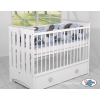 Bettschlange Geflochten Zopf Babybett XXL- pastellblau- grau - anthrazit