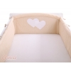 Bettumrandung Babybett XXL- Hängende Herzen Beige-Punktmuster