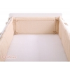 Bettumrandung Babybett XXL- Hängende Herzen Beige-Punktmuster