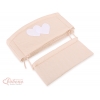 Bettumrandung Babybett XXL- Hängende Herzen Beige-Punktmuster