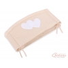 Bettumrandung Babybett XXL- Hängende Herzen Beige-Punktmuster