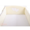 Bettumrandung Babybett XXL- Hängende Herzen creme