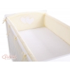 Bettumrandung Babybett XXL- Hängende Herzen creme