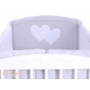 Bettumrandung Baby XXL- Hängende Herzen grau