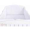 Bettumrandung Babybett XXL- Hängende Herzen weiss