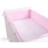 Bettumrandung XXL für Gitterbett- Hängende Herzen rosa