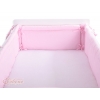 Bettumrandung XXL für Gitterbett- Hängende Herzen rosa