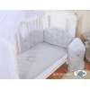 Bettwäsche 90x120 100x135 Set für Babybett 3-tlg - Chic grau
