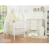 Bettwäsche Babybett Set 11-tlg mit Himmel - Hängende Herzen creme