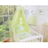 Babybett Bettwäsche Set 11-tlg mit Babybett Himmel - Little Prince/Princess grün