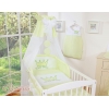 Babybett Bettwäsche Set 11-tlg mit Babybett Himmel - Little Prince/Princess grün