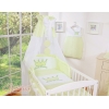 Babybett Bettwäsche Set 11-tlg mit Babybett Himmel - Little Prince/Princess grün