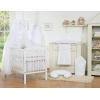 Bettwäsche Set 11-tlg mit Himmel für Babybett - Hängende Herzen weiß