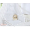 Bettwäsche Set 11-tlg mit Himmel für Babybett - Hängende Herzen weiß