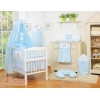Babybett Bettwäsche Set 11-tlg mit Himmel - Little Prince/Princess blau