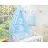 Babybett Bettwäsche Set 11-tlg mit Himmel - Little Prince/Princess blau