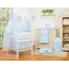 Babybett Bettwäsche Set 11-tlg mit Himmel - Little Prince/Princess blau
