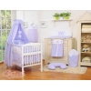 Babybett Bettwäsche Set 11-tlg mit Himmel - Little Prince/Princess lilac
