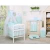 Babybett Bettwäsche Set 11-tlg mit Himmel - Little Prince/Princess minze