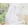 Babybett Bettwäsche Set 11-tlg mit Himmel - Little Prince/Princess weiß