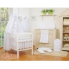 Babybett Bettwäsche Set 11-tlg mit Himmel - Little Prince/Princess weiß