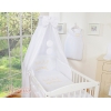 Babybett Bettwäsche Set 11-tlg mit Himmel - Little Prince/Princess weiß